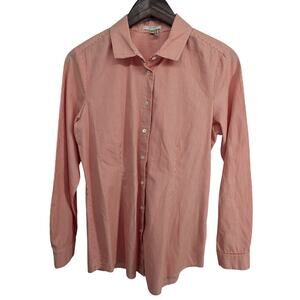 Tyler Boe Stripe Button Down Shirt Orange White Size 6 - Flaw